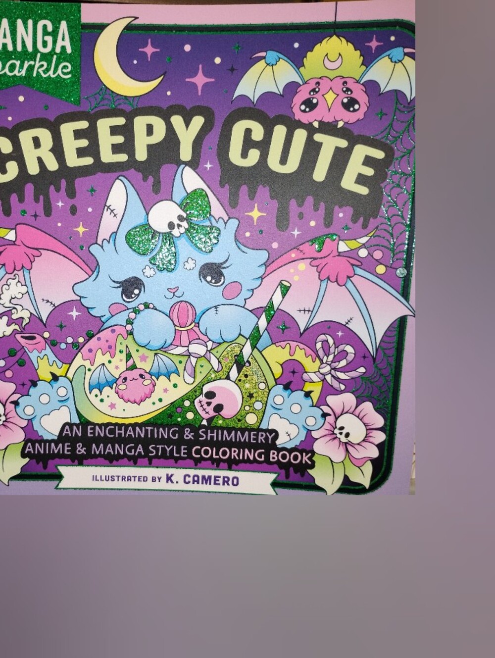 Creepy Cute Purple Anime & Manga Coloring Book